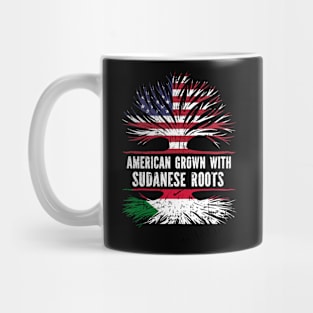 American Grown with Sudanese Roots USA Flag Mug